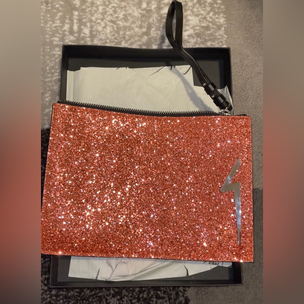 Pink sparkly. Giuseppe Zanotti Clutch Bag.